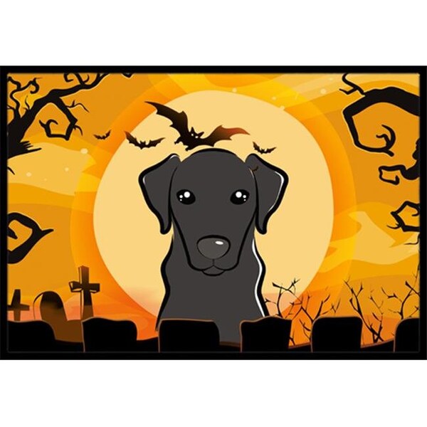Carolines Treasures BB1793MAT Halloween Black Labrador Indoor & Outdoor Mat; 18 x 27 in. BB1793MAT - main
